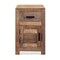 Homeroots Solid Wood End Side Table with Drawer & Door 379815 - alternate 2